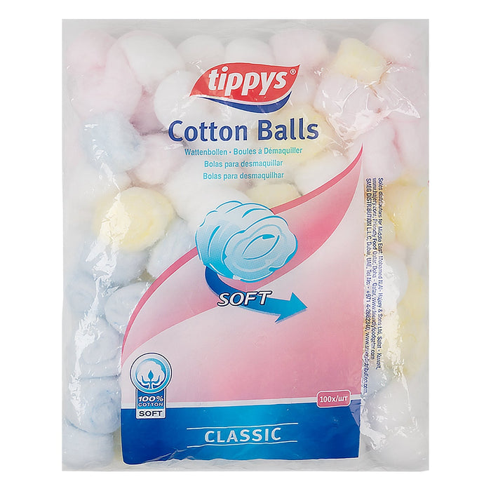 Tippys Cotton Balls BY 100 (Colours)