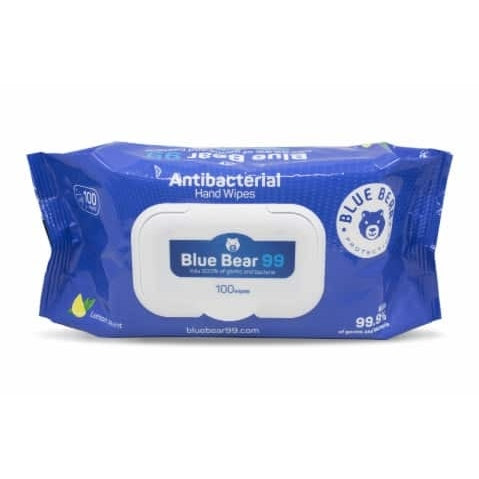 Blue Bear Anti Bactaria Wipes By 100