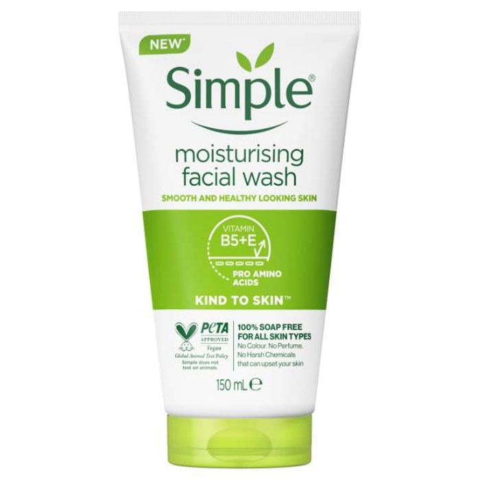 Simple Moisturising Facial Wash Kind to Skin 150ml